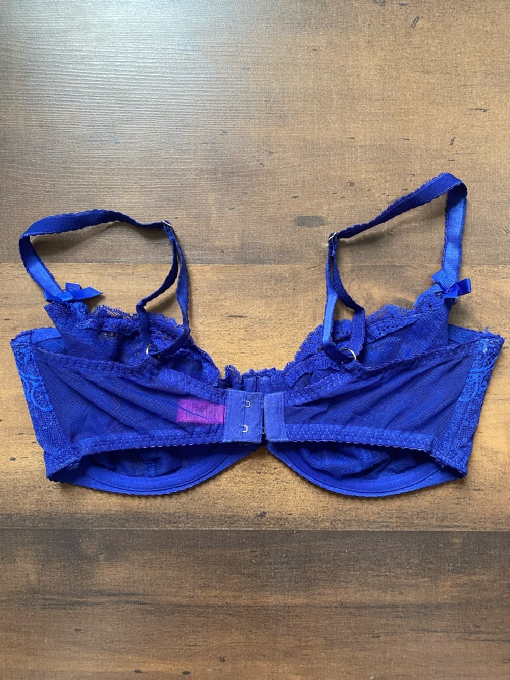 L’Agent by Agent Provocateur Cobalt Blue Lace Underwire Bra - Picture 3 of 5